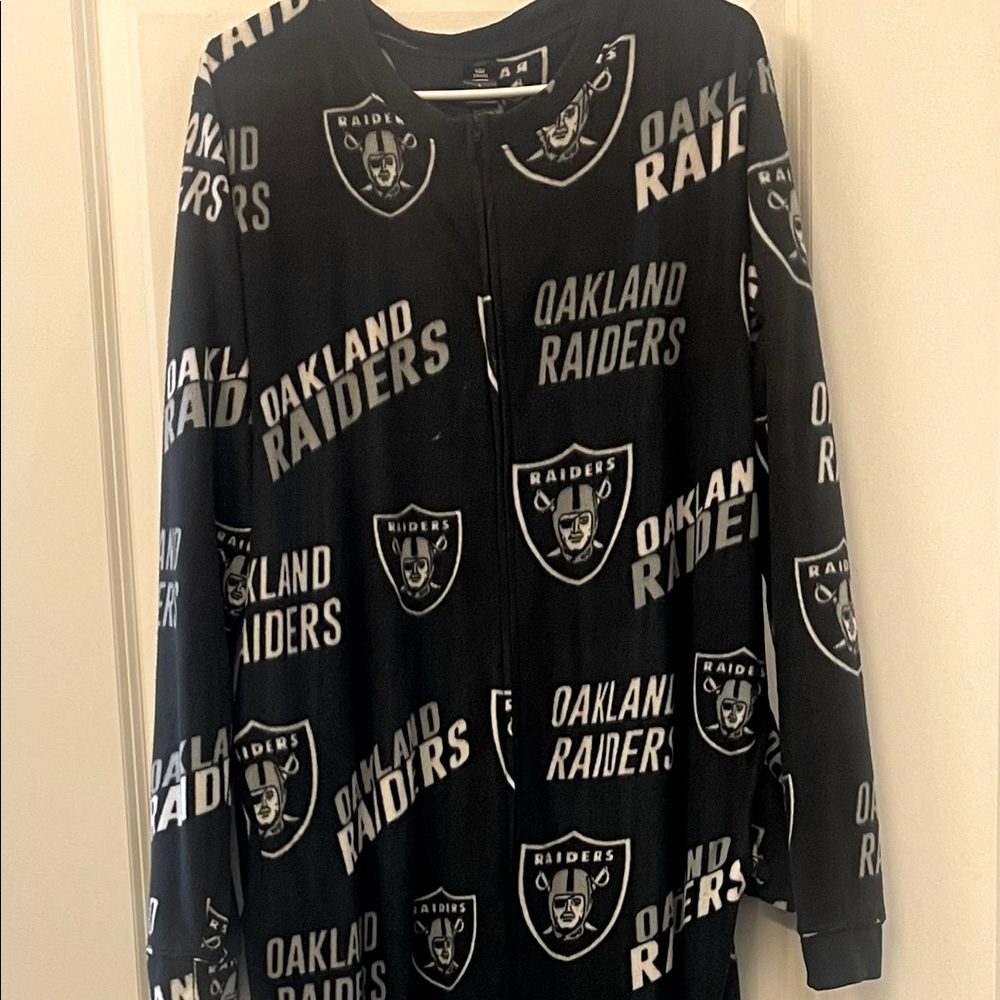 Men’s large Oakland Raiders onesie
